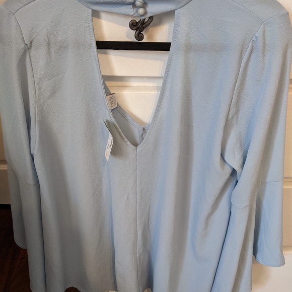 Simon's blue sheer retro top - Picture 3 of 4